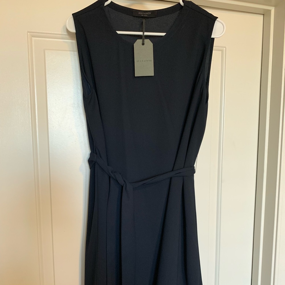 navy blue all saints dress